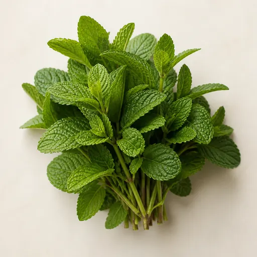 Crème fraîche épaisse Quelques feuilles de menthe fraîche