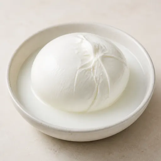 Boule de burrata fraîche