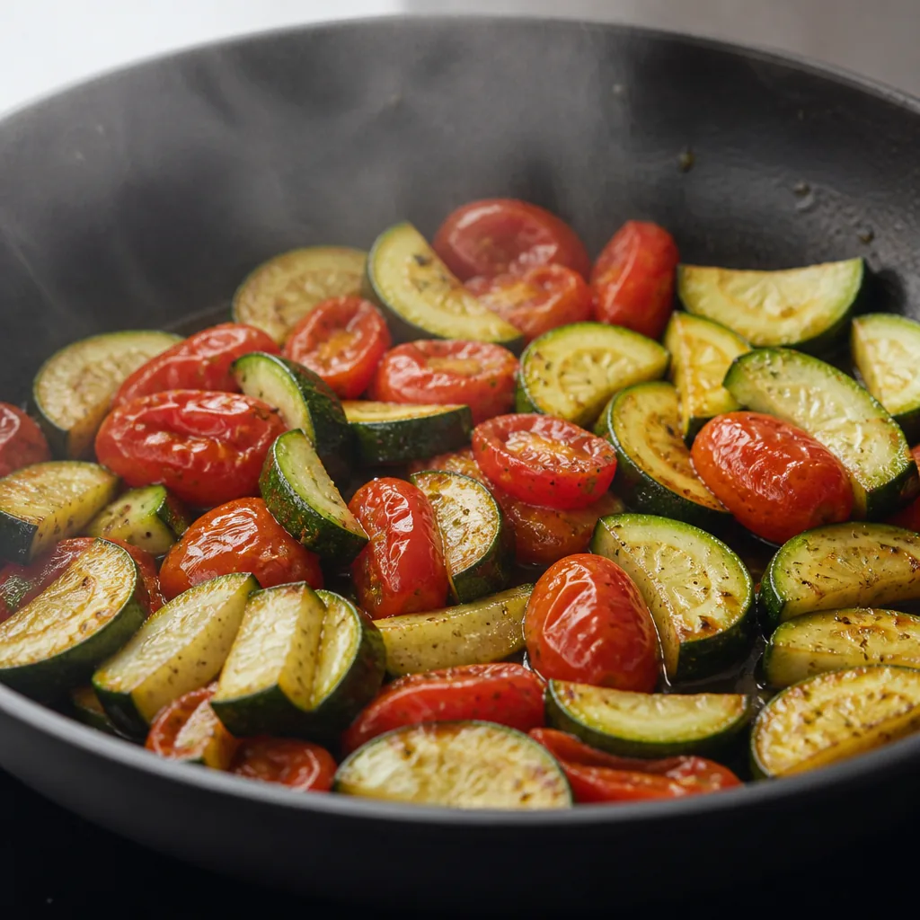 Courgettes et tomates du frigo